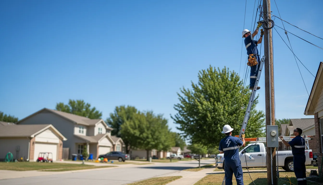Residential electrician providing installation services in Hager City, WI